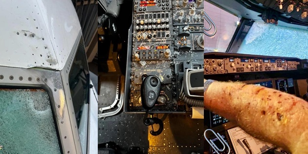 Havada Çatlayan Cam Parçaları Kokpitte Pilotu Yaraladı